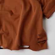Drop-shoulder distressed Tee (Ready Stock)