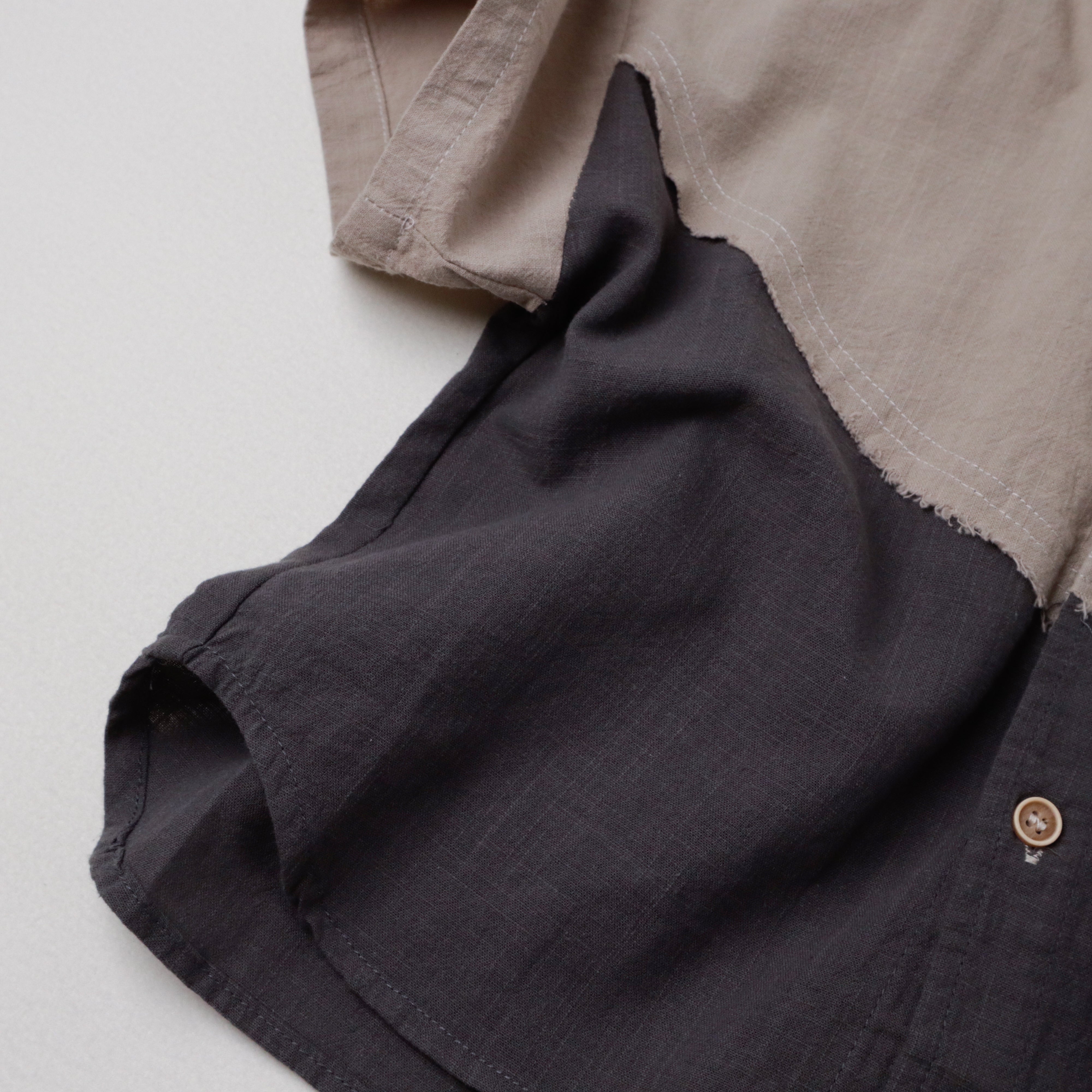 Color-block Cotton Shirt (Ready Stock)
