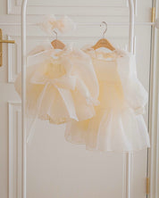 Oren CL Organza Romper-Cream White  (Ready Stock)