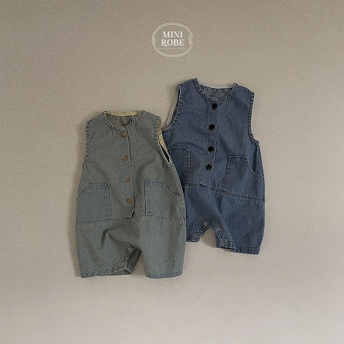 Mini Denim Romper (Baby & Toddler) - Ready Stock