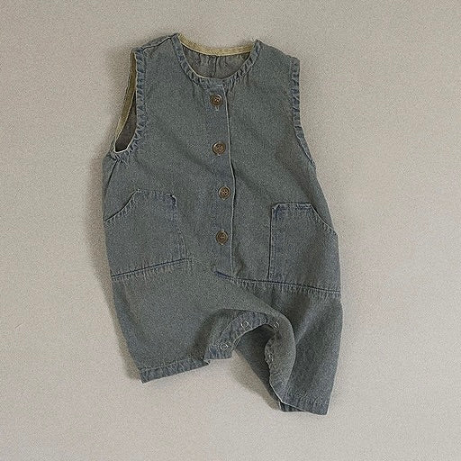 Mini Denim Romper (Baby & Toddler) - Ready Stock